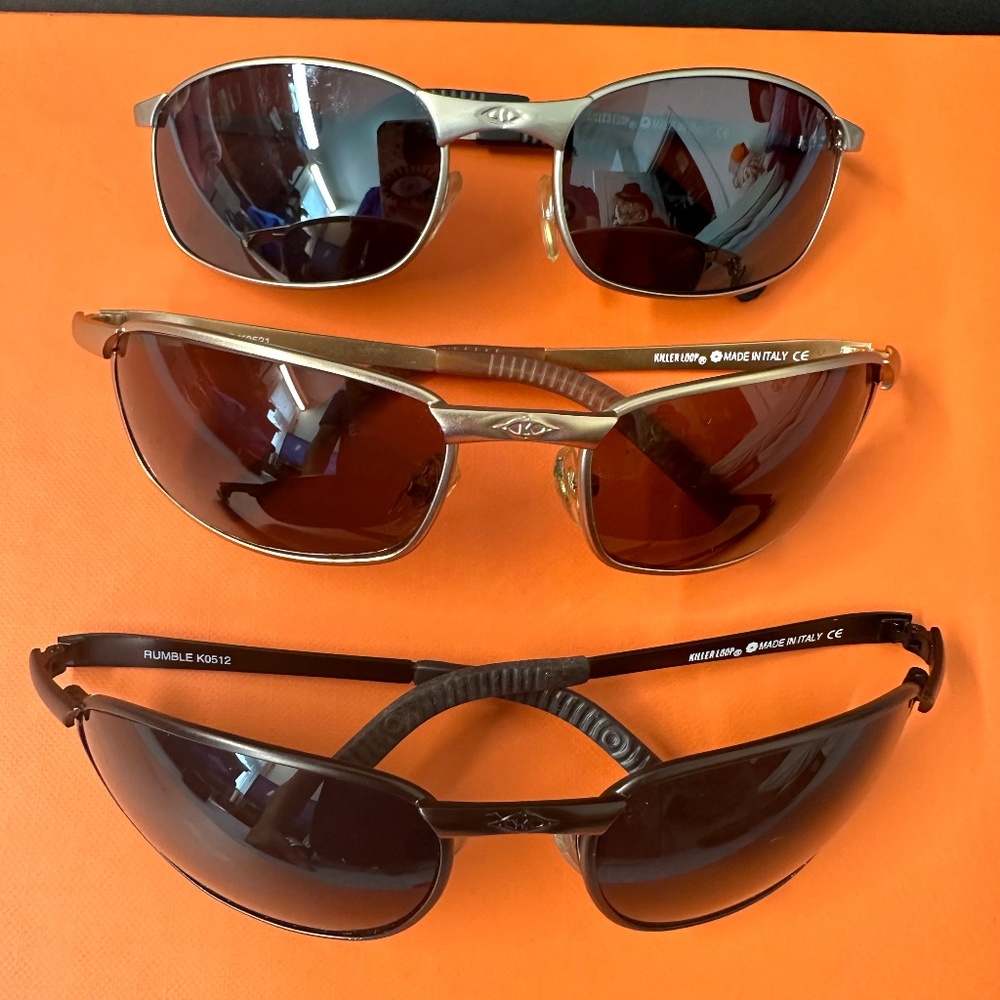 Vintage Killer Loop metal Sunglasses Italy, Oval & rectangular Bausch & Lomb LOT